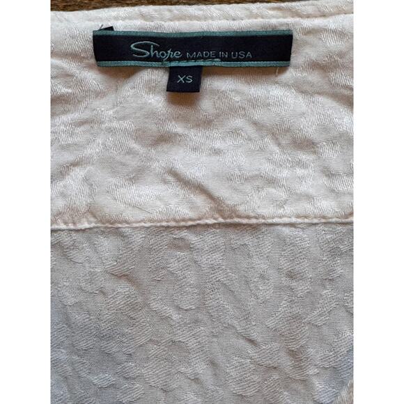 Shore Cropped Button-Up White Blouse Size XS - Picture 3 of 10